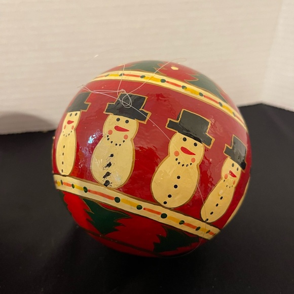 Charming Snowman Ornaments - Red and Gold - Picture 3 of 4